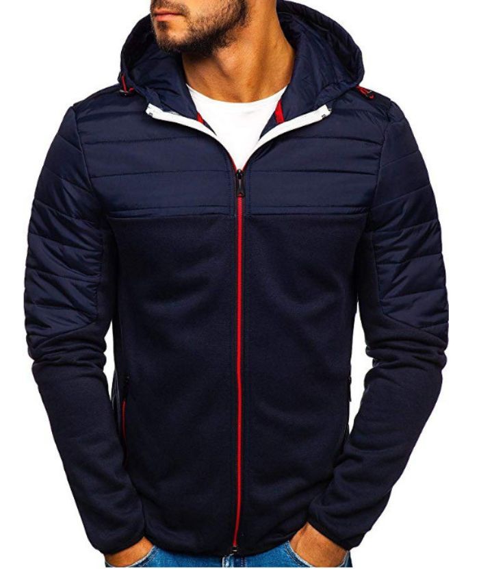 ZITY Men's Full Zip Casual Drawstring Long Sleeve Hoodie with Pockets-DUMFH05112|Zitysports