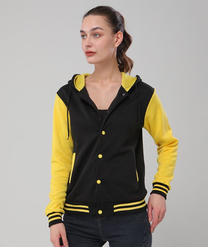 ZITY Women's Plus Size Long Sleeve Button Up Casual Hoodie-DUWHD05075|Zitysports