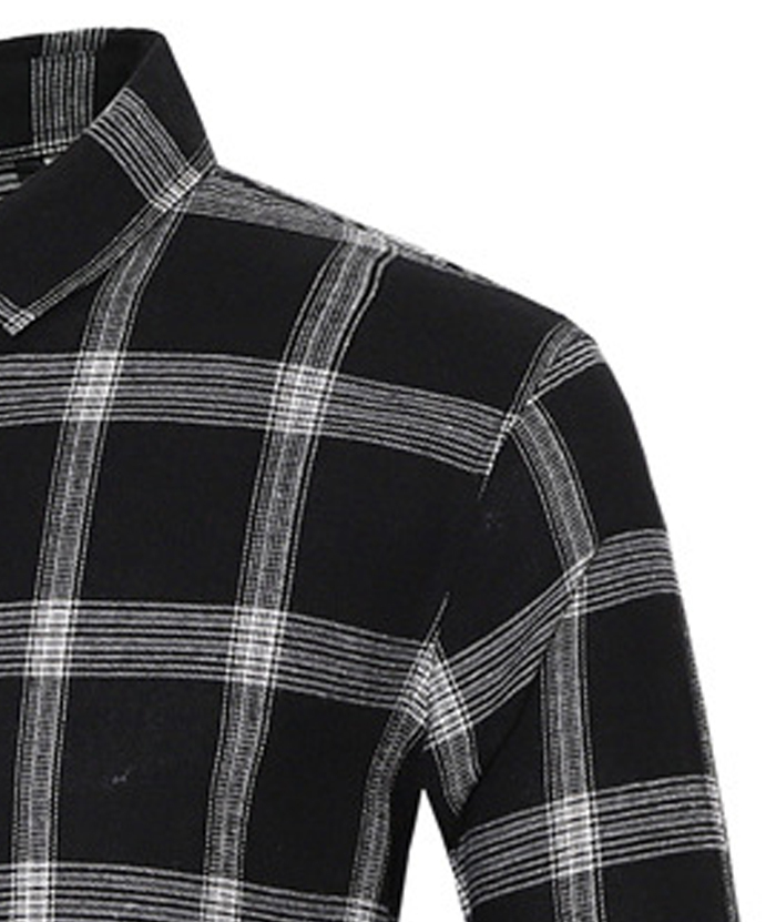 ZITY Men's Slim Fit Plaid Flannel Long Sleeve Shirt-DUMLT05250|Zitysports
