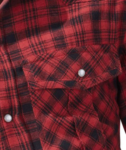 ZITY Men's Button Down Long Sleeved Plaid Flannel Shirt-DUMLT05319|Zitysports