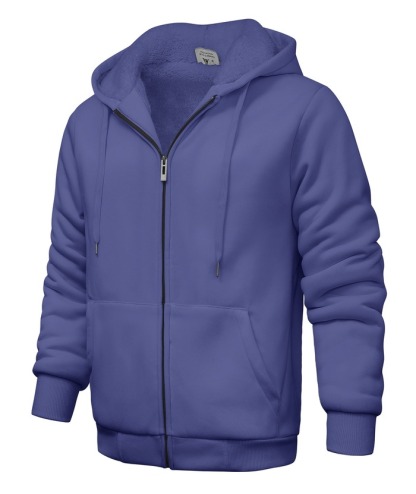 ZITY Men's Solid Hooded Jacket Thick Fleece Hoodie For Fall Winter-ZPK007270 | Zitysports