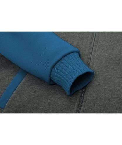 ZITY Men's Full Zip Up Contrast Color Fleece Hoodie-zity1712