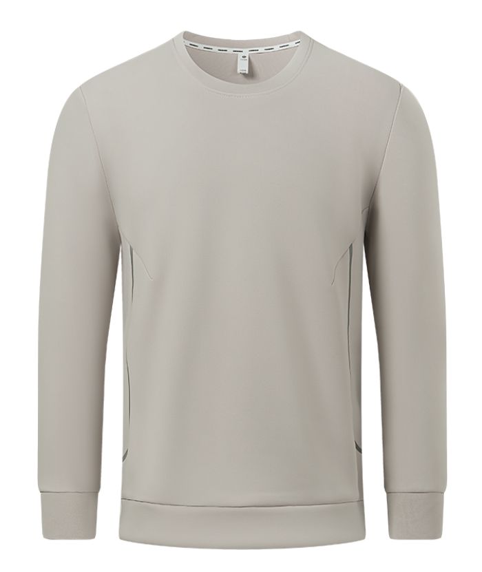 Men's Athletic Fit Solid Color Long Sleeve Polo Shirt-5328