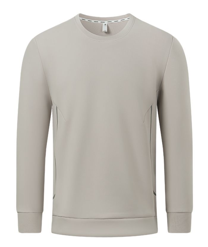 Men's Athletic Fit Solid Color Long Sleeve Polo Shirt-5328