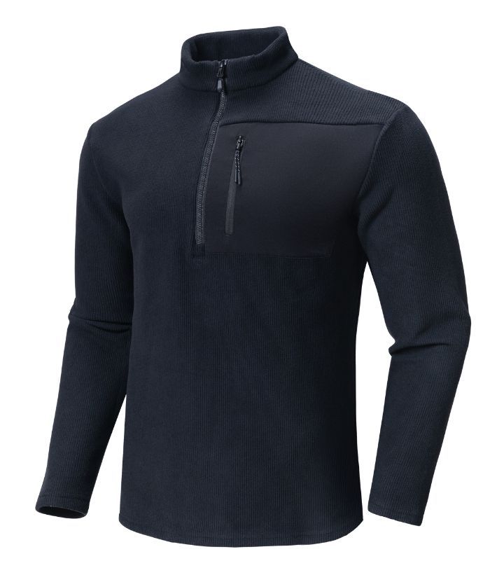 ZITY Men's Long Sleeve Quarter Zip Sports Polo Shirt-88188