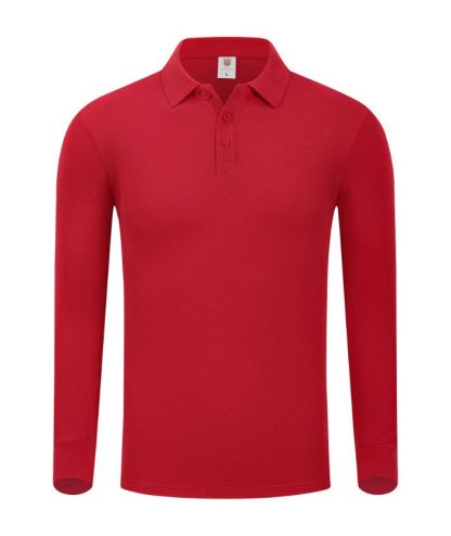 ZITY Unisex Long Sleeve Slim Fit Lapel Polo Shirt-DUMLP05922