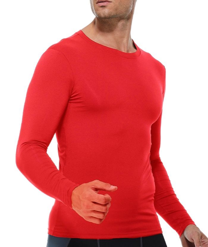ZITY Men's Long Sleeve Round Neck Compression T-Shirt-DUMLS05951