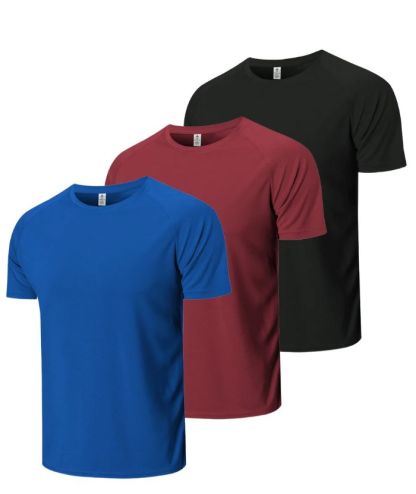 5 Pack/3 Pack Men's Round Neck Sports T-Shirt-TZUHE00147