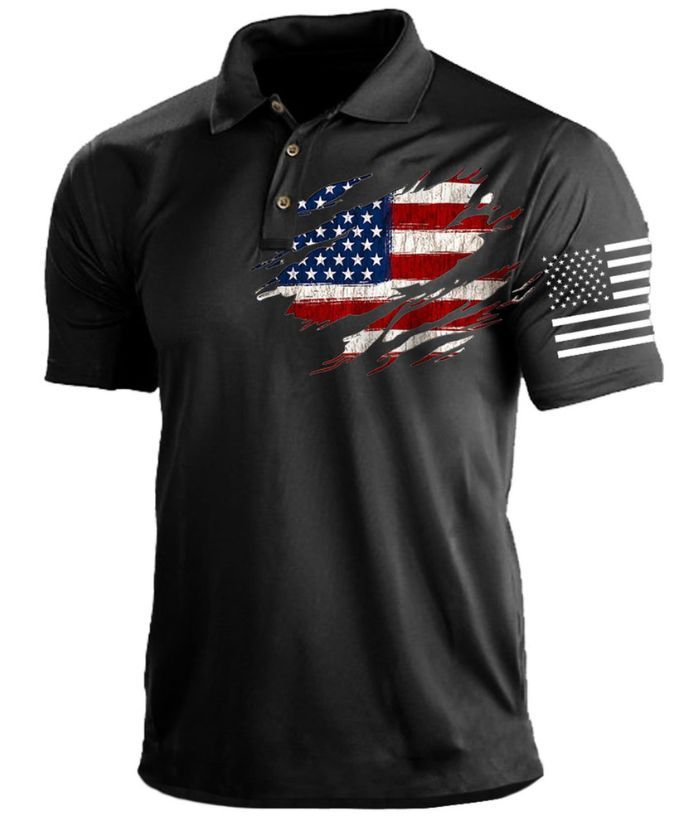ZITY Men's 3D Printing Slim Fit Polo Shirt-DUMPO06023