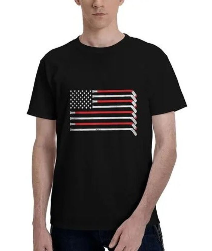 ZITY Men's American Flag printed 100% Cotton T-Shirt