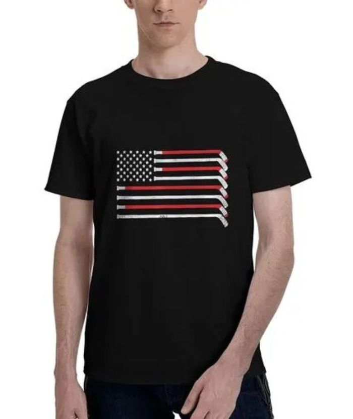 ZITY Men's American Flag printed 100% Cotton T-Shirt