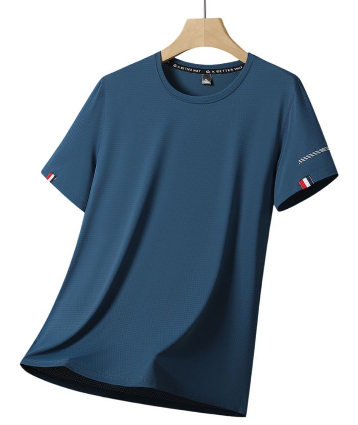 ZITY Men's Round Neck Slim Fit T-Shirt-DUMPO06047