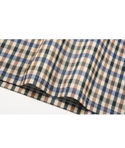 ZITY Men's Plaid Print Dri Fit Polo Shirt-DUMPO06066