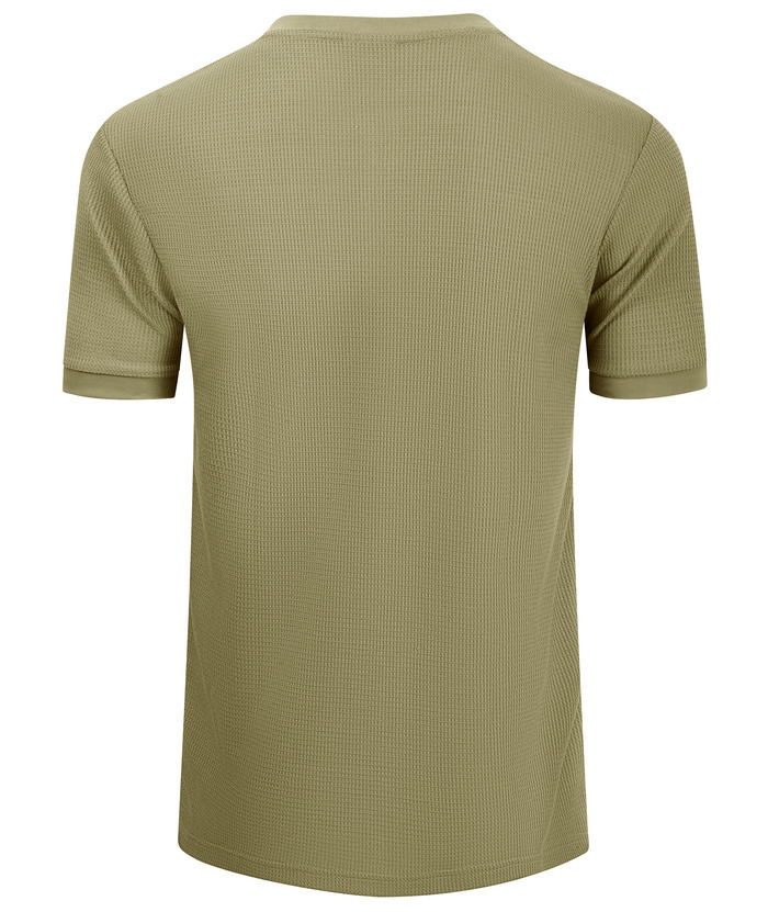 ZITY Men's Slim Fit Button Up Summer T-Shirt-CUMSS01031