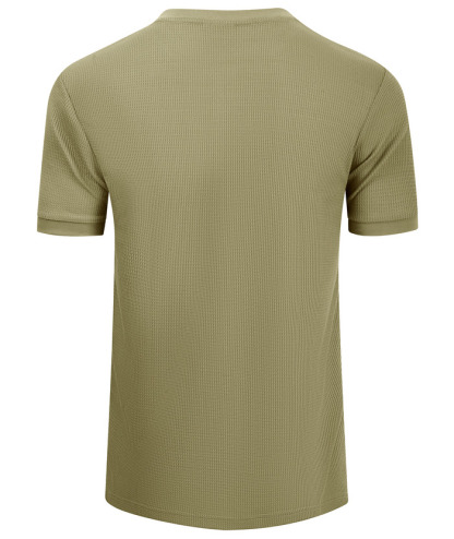 ZITY Men's Slim Fit Button Up Summer T-Shirt-CUMSS01031