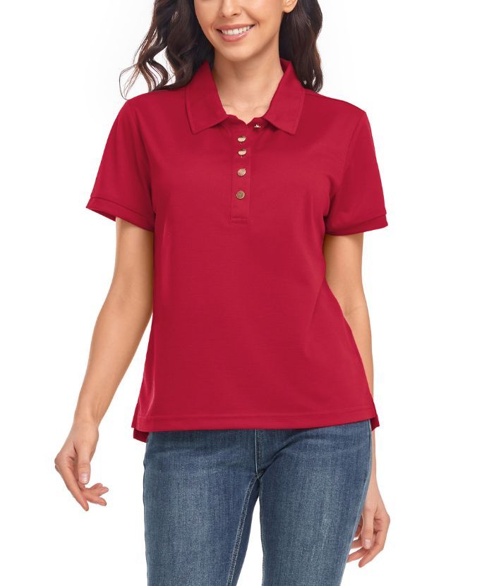 ZITY Women's Summer Slim Fit Casual Golf Polo Shirt-CUWPO01445