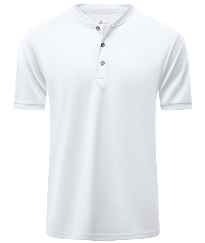 ZITY Men's Dri Fit Button Up Summer T-Shirt-CUMSS01366