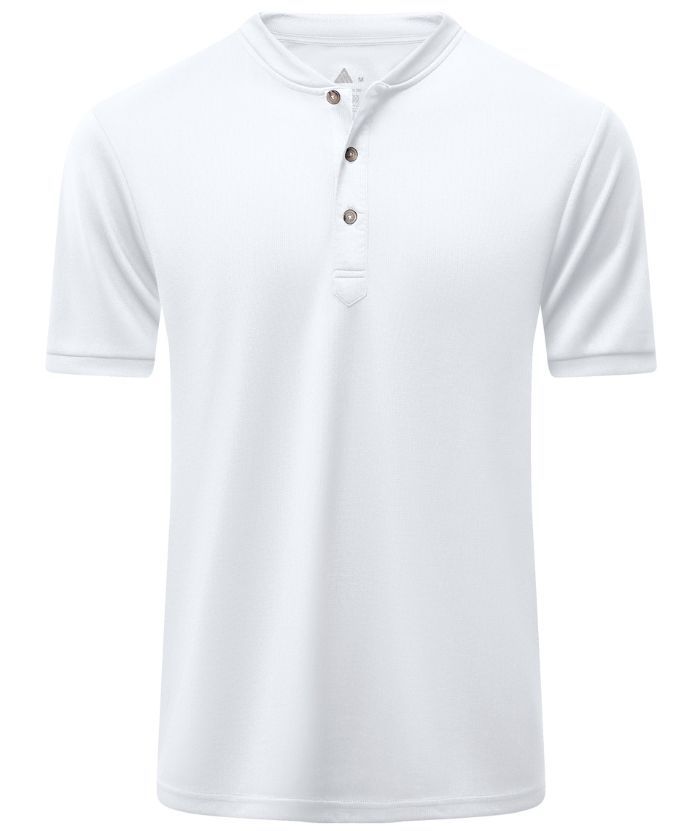 ZITY Men's Dri Fit Button Up Summer T-Shirt-CUMSS01366