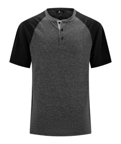ZITY Men's Slim Fit 3 Button Up T-Shirt-CUMSS01447