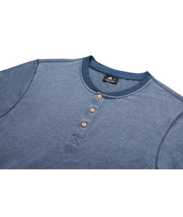 ZITY Men's Button Up Slim Fit Summer T-Shirt-CUMSS01905