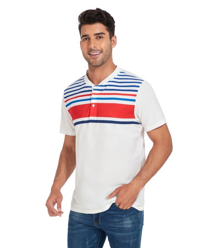 ZITY Men's Dri Fit Stripe Summer T-Shirt-CUMSS01736