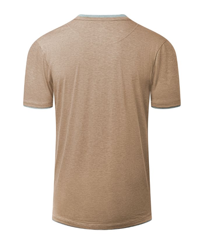 ZITY Men's Slim Fit Summer Henley T-Shirt-CUMSS02519