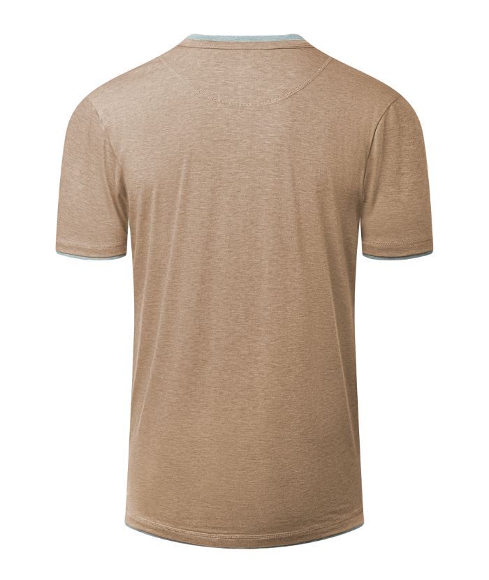 ZITY Men's Slim Fit Summer Henley T-Shirt-CUMSS02519