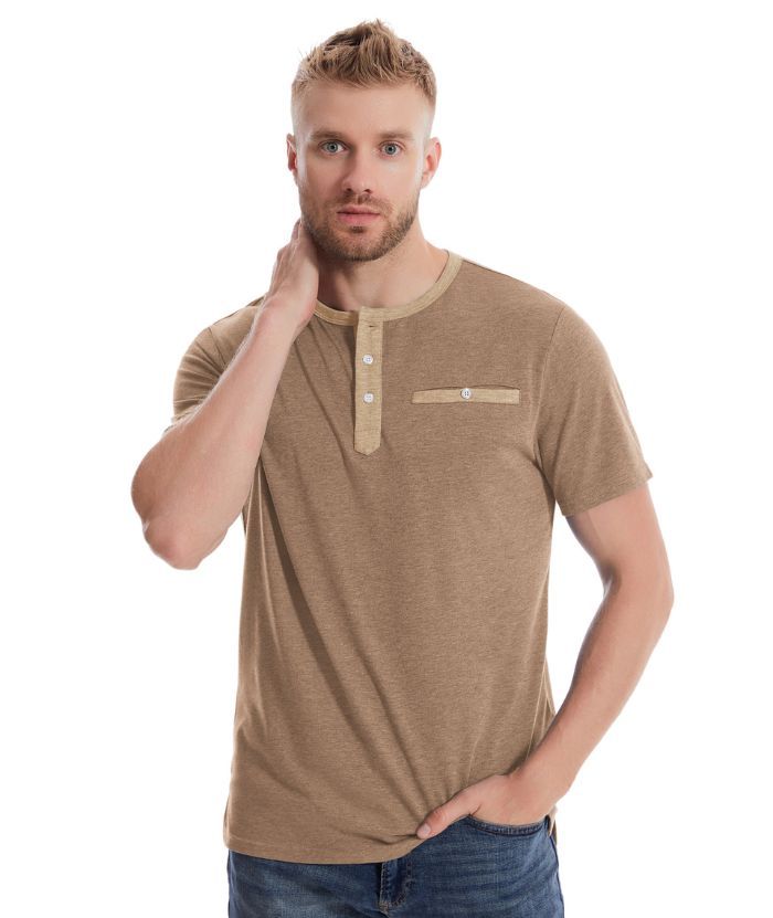 ZITY Men's Button Up Dri Fit T-Shirt-CUMSS02343