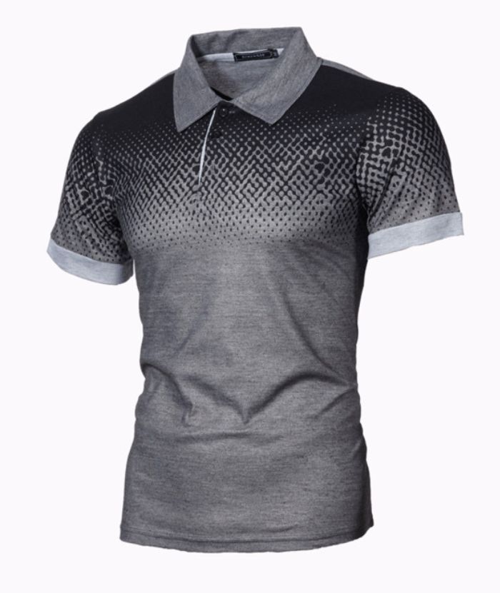 ZITY Men's 3D Print Comfort Slim Fit Short Sleeve Polo Shirt-DUMPO04600 | Zitysports