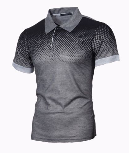ZITY Men's 3D Print Comfort Slim Fit Short Sleeve Polo Shirt-DUMPO04600 | Zitysports