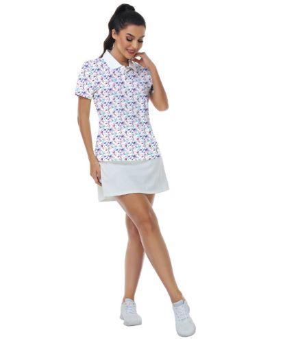 ZITY Women's Dri Fit White Golf Polo Shirt-CUWPO02134