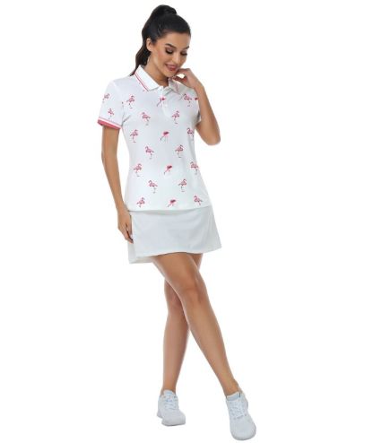 ZITY Women's Slim Fit Button Up Golf Polo Shirt-CUWPO02135