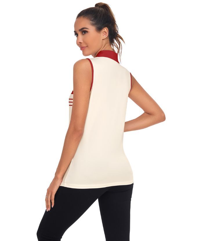 ZITY Women's Dri Fit Sleeveless Golf Polo Shirt-CUWBP02268