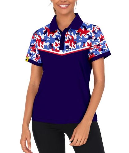 ZITY Women's Dark Blue Golf Polo Shirt-CUWPO02322