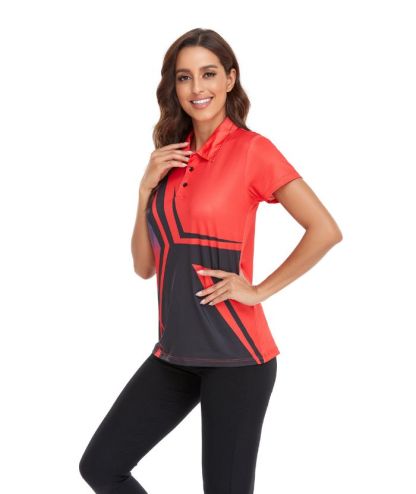 ZITY Women's Sports Slim Fit Quick Dry Gold Polo Shirt-CFWZZ00010