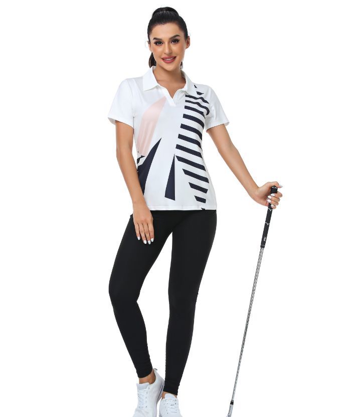 ZITY Women's Dri Fit White Golf Polo Shirt-CUWPO01005