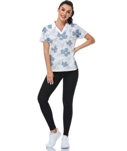 ZITY Women's Slim Fit White Golf Polo Shirt-CUWPO01006
