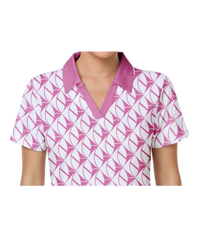 ZITY Women's Dri Fit Pink Golf Polo Shirt-CUWPO01011
