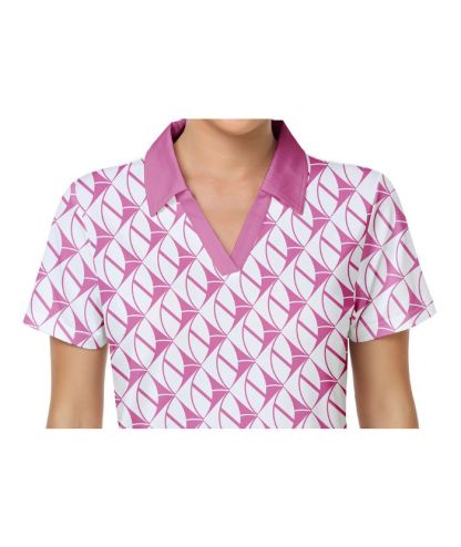 ZITY Women's Dri Fit Pink Golf Polo Shirt-CUWPO01011