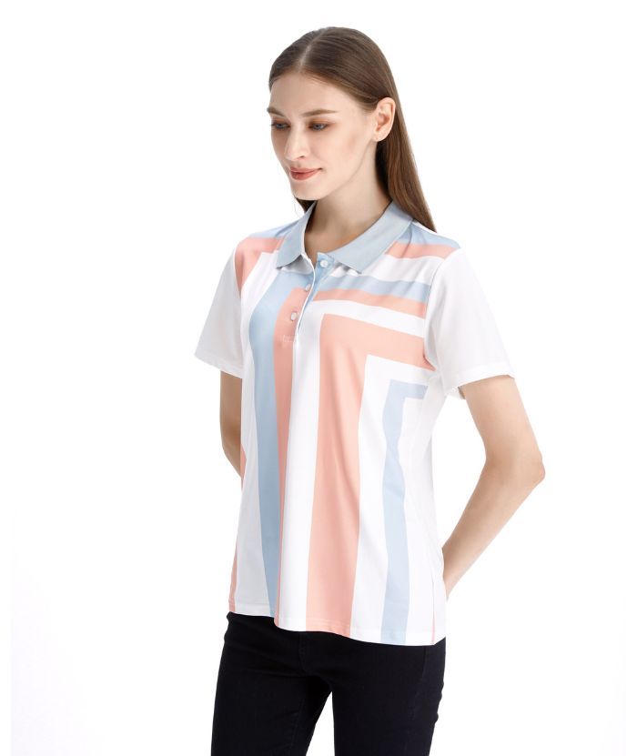 ZITY Women's Dri Fit White Golf Polo Shirt-CFWZZ00027