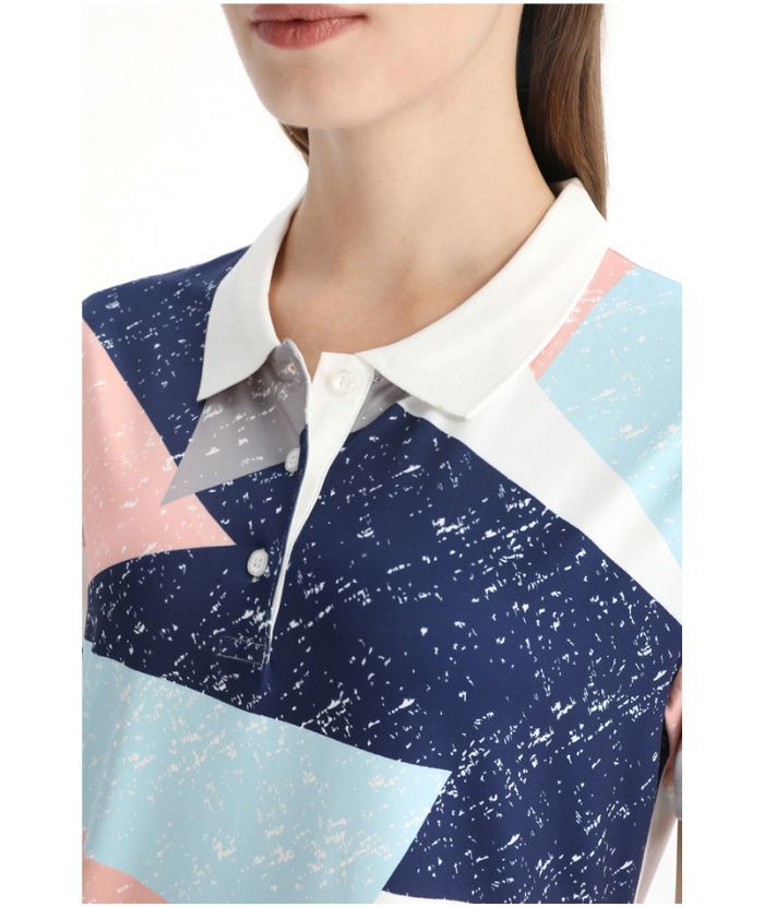 ZITY Women's Slim Fit Button Up Golf Polo Shirt-CFWZZ00028