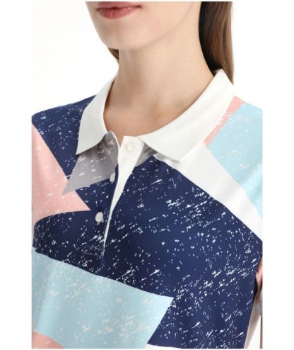 ZITY Women's Slim Fit Button Up Golf Polo Shirt-CFWZZ00028