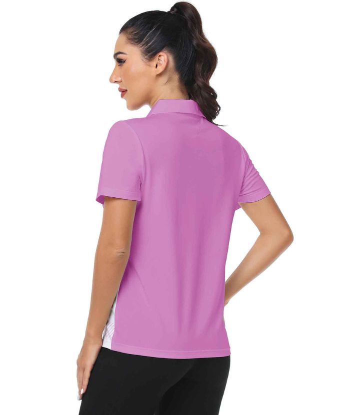ZITY Women's Slim Fit V Neck Golf Polo Shirt-CFWZZ00034