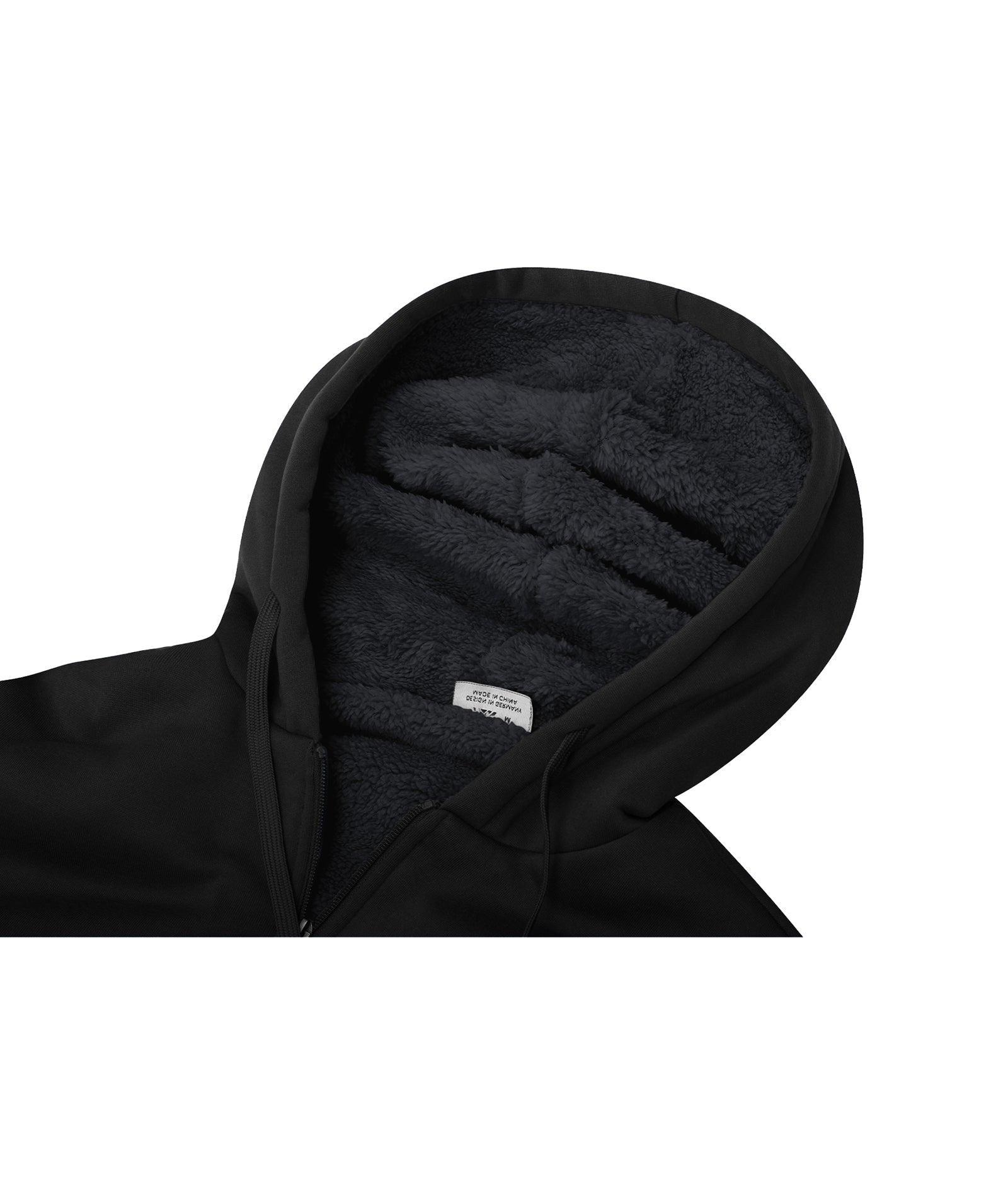 ZITY Men's Full Zip Up Contrast Color Fleece Hoodie-zity1712