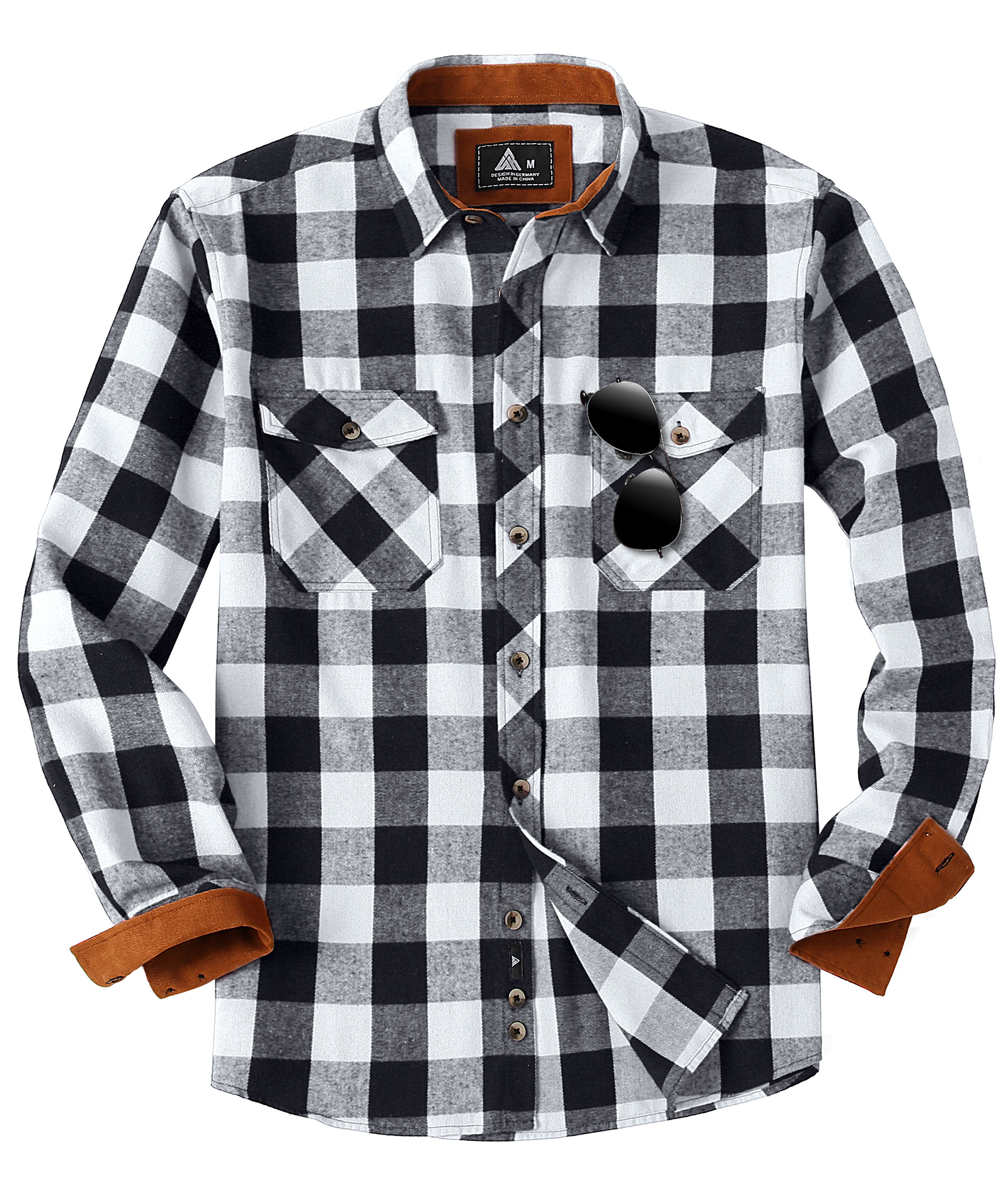 black and white plaid shirt