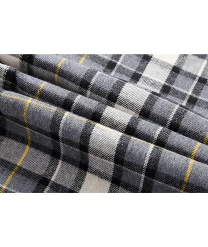 ZITY Men's Button Down Long Sleeve Plaid Pattern With Pocket Casual Hoodie-ZPK006235 | Zitysports