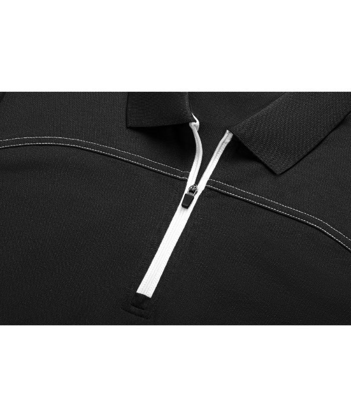 ZITY Women's Quarter Zip Slim Fit Solid Color Polo Shirt-CUWPO01996