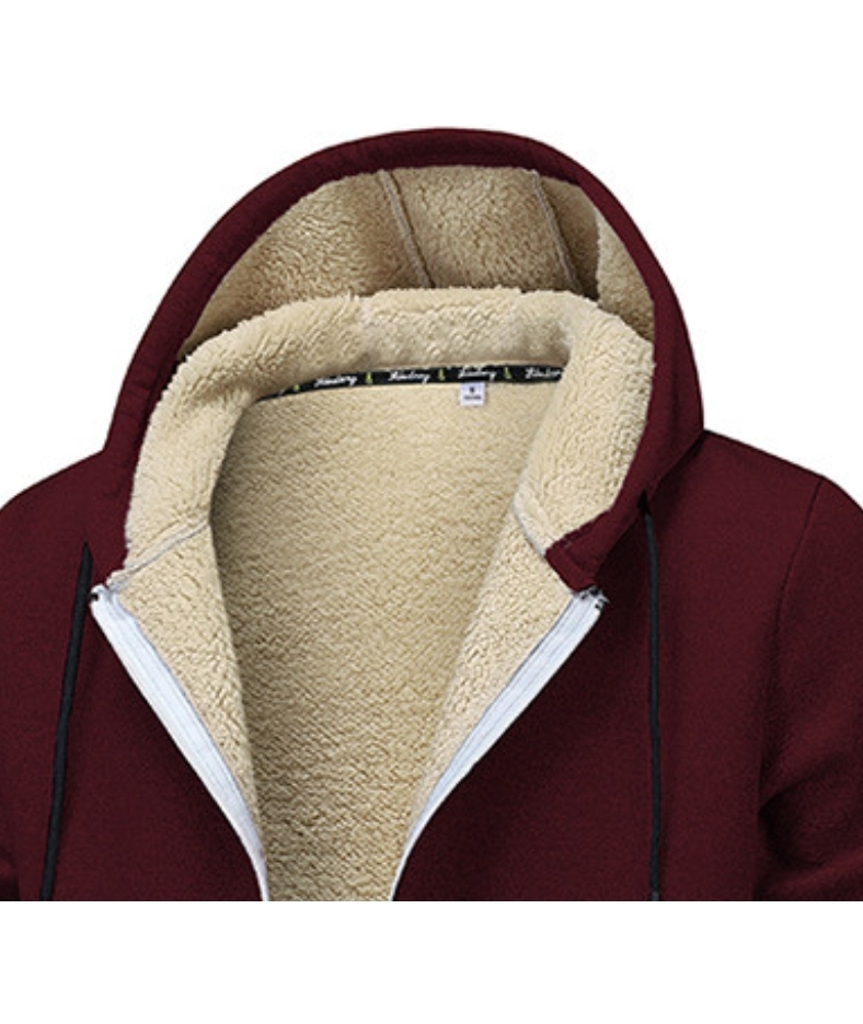 ZITY Men's Fleece Jacket Side Pocket with Zipper Casual Hoodie-DUMFH04877 | Zitysports