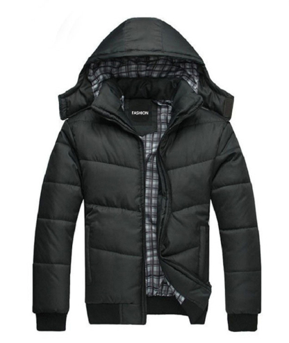 ZITY Men's Black Full Zipper Insulated Jacket-DUMCO05531