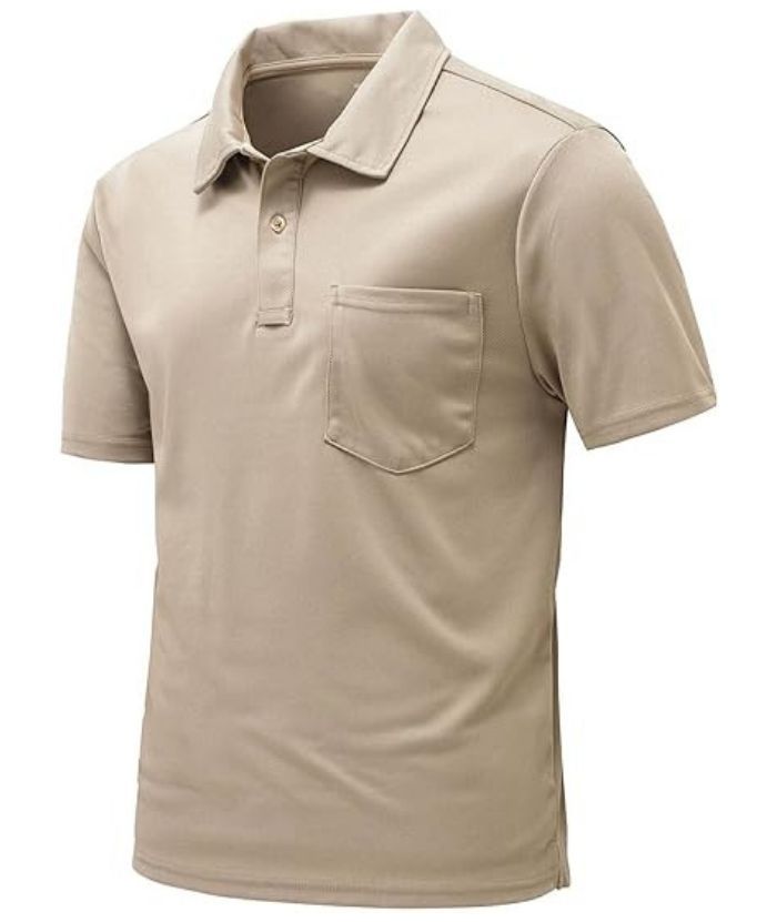 ZITY Men's Button Up Quick Dri Casual Polo Shirt-CEMPO03494
